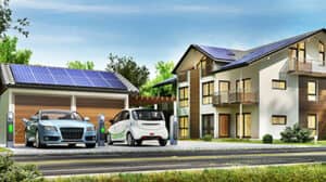 Energie sparen: Elektroautos werden mit Solarstrom geladen