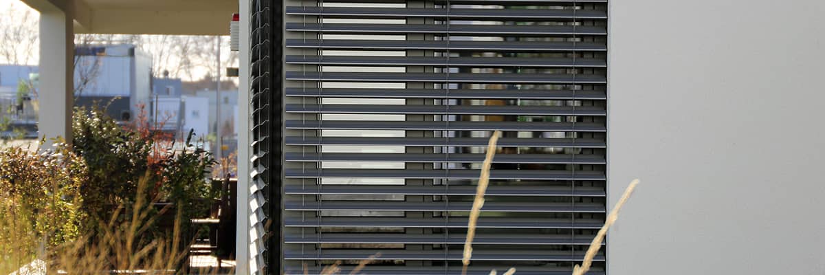 Hitzeschutz: Jalousie schützt Hausfenster vor Sonne